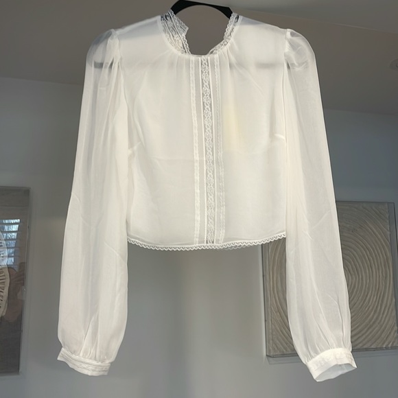 Aritzia Wilfred white butterfly blouse - Picture 8 of 11